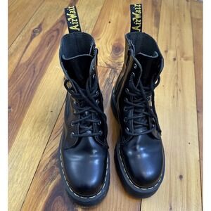 Dr Martens Jaden Platform Boots Docs Black Leather Womens US Size 7
